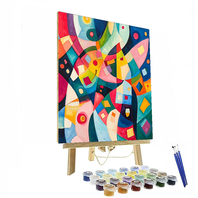 Wassily Kandinsky Inspired Playful Abstract Dance  Painting By Numbers Kit