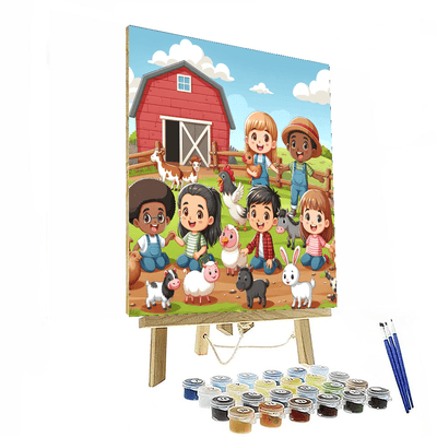 Petting Zoo Day Out Painting Number Kit