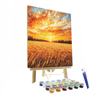 Vincent Van Gogh Inspired Golden Meadow  Paint By Numbers Art