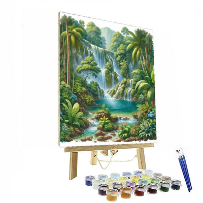 Tropical Waterfall Bliss Paint By Numbers