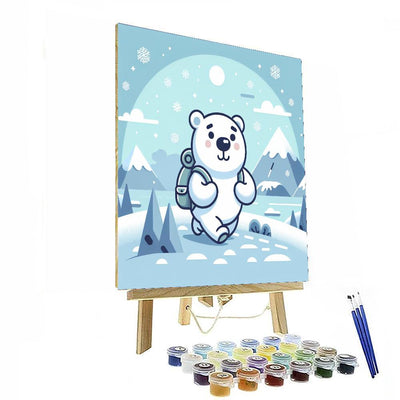 Polar Bear's Snowy Adventure Paint By Number