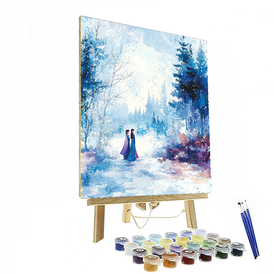 Frozen Friends Winter Wonderland - Disney Inspired Paint By Numbers Art