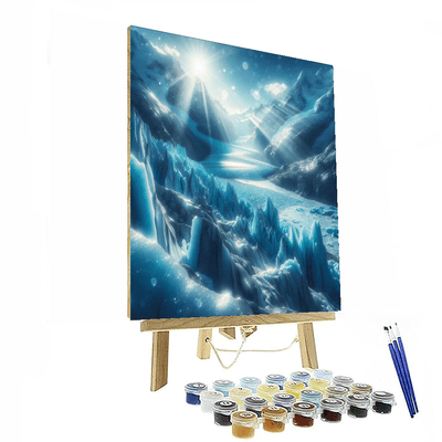 Glistening Glacier View Numbered Painting Kits