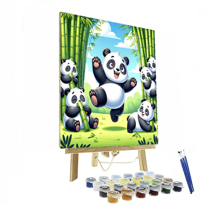 Panda Playground Paint By Numbers Art