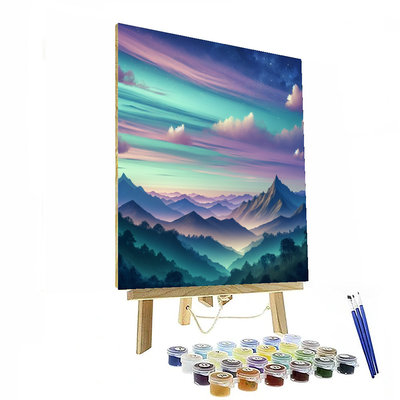 Mystical Mountain Range Escape Paint By Number