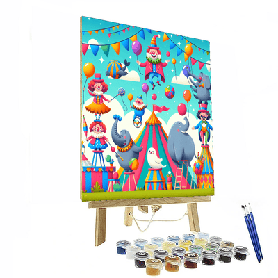 Fun Circus Extravaganza Painting By Numbers Kit