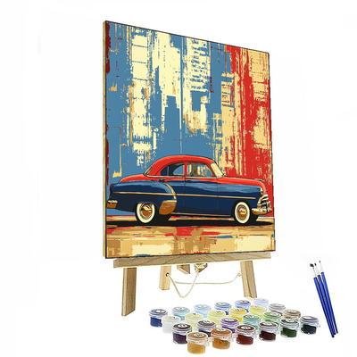 Warhol Inspired Vintage Car Elegance  Paint By Numbers Art