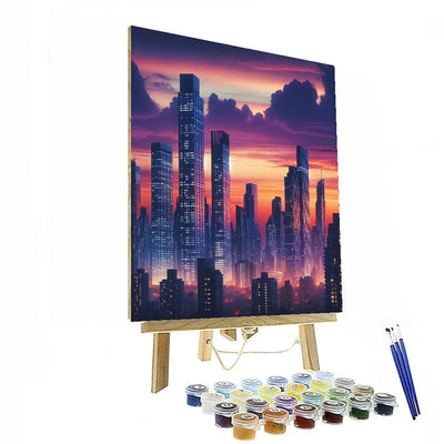 Urban Skyline Silhouette DIY Paint By Numbers