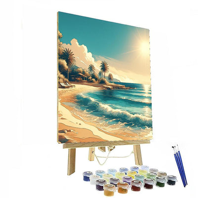 Sunlit Seaside Retreat Numbered Painting Kits