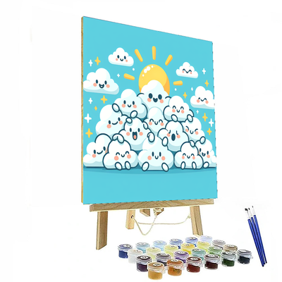 Playful Cloud Friends Paint By Numbers