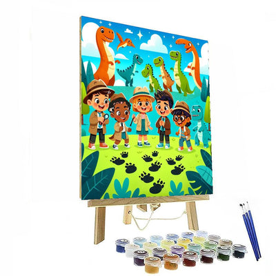 Dino Detectives Paint By Numbers Art