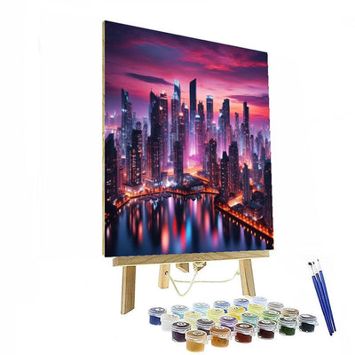 Twilight Cityscape Splendor Paint By Color