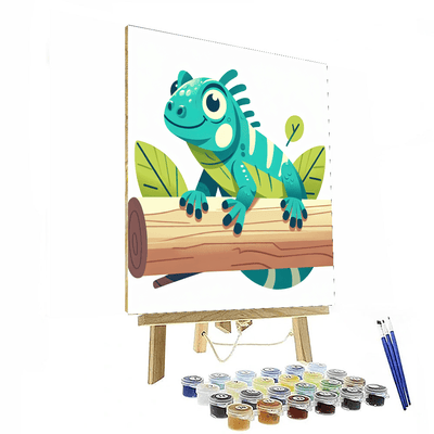 Inquisitive Iguana Number Painting