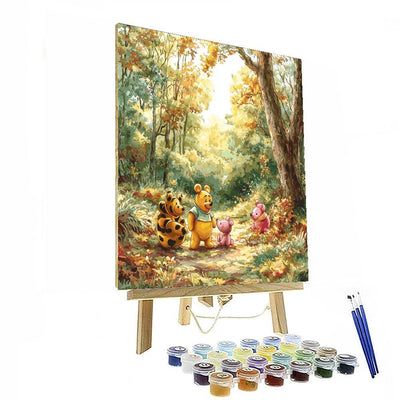 Winnie The Pooh's Woodland Gathering - Disney Inspired DIY Paint By Numbers