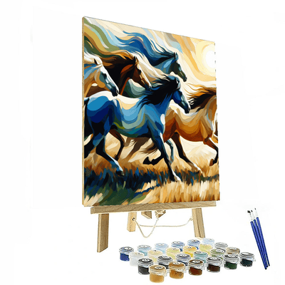 Horse's Freedom Ride Painting Number Kit