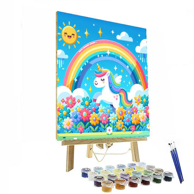 Whimsical Rainbow Magic DIY Paint By Numbers