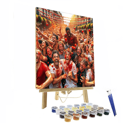 La Tomatina Painting Number Kit