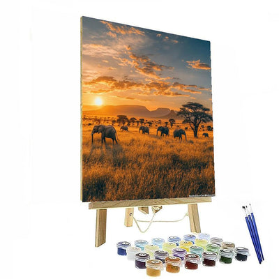 Tsavo National Park - Kenya Numbered Painting Kits