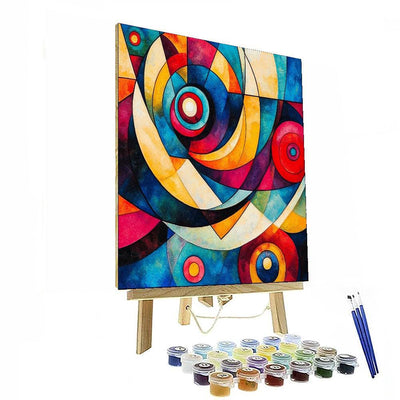 Wassily Kandinsky Inspired Kandinsky's Energetic Kaleidoscope  DIY Paint By Numbers