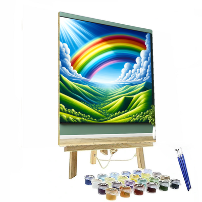 Beautiful Rainbow Over Hills Paint By Numbers Kits