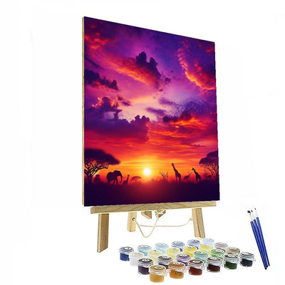 Safari Sunset Reverie Paint By Number