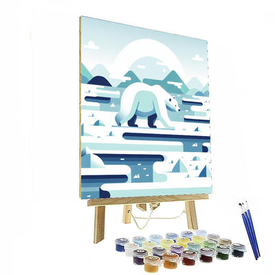 Polar Bear's Arctic Trek Paint By Color