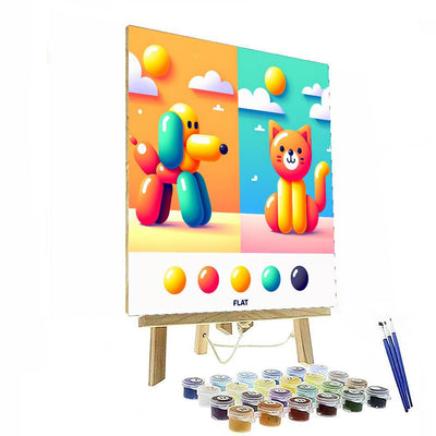 Bouncy Balloon Animals Painting By Numbers Kit