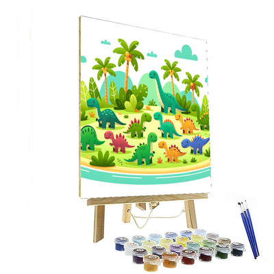 Journey To Dinosaur Island DIY Paint By Numbers