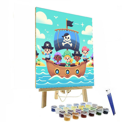 Playful Pirate Voyage Paint By Numbers