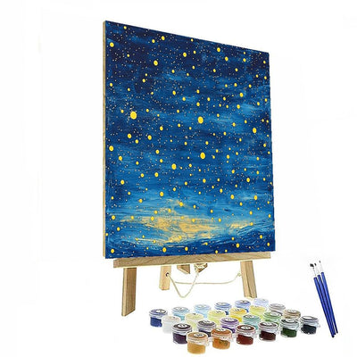 Yayoi Kusama Inspired Celestial Polka Dots  Paint By Numbers Kits