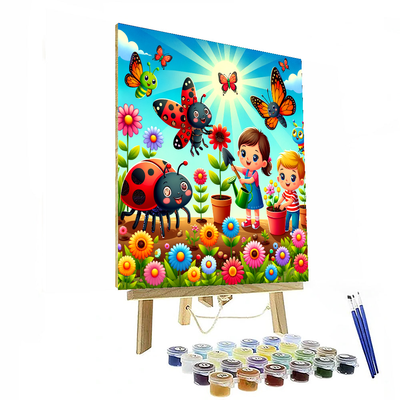 Colorful Garden Friends Painting By Numbers Kit