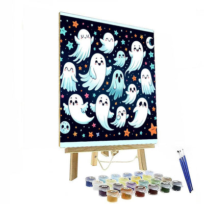 Friendly Ghostly Friends DIY Paint By Numbers