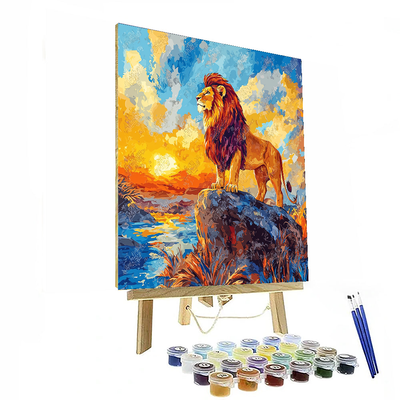 Simba's Kingly Ascent - Disney Inspired Numbered Painting Kits