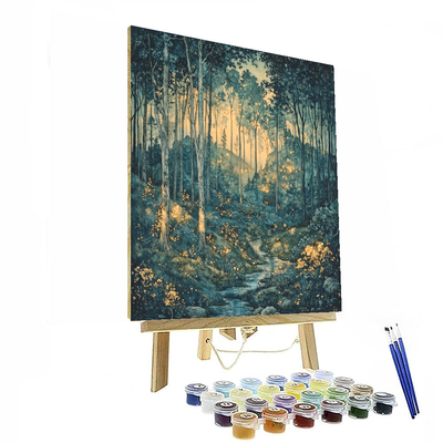 Arthur Rackham Inspired Mysterious Woods  Paint By Numbers Art