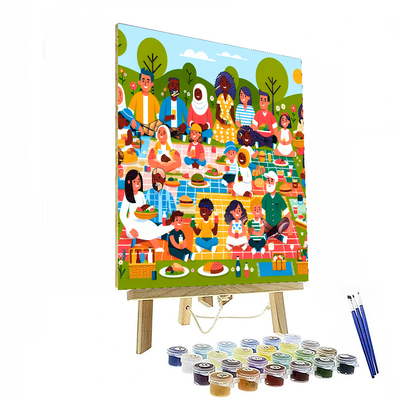 Lively Summer Picnic Paint By Numbers Kits