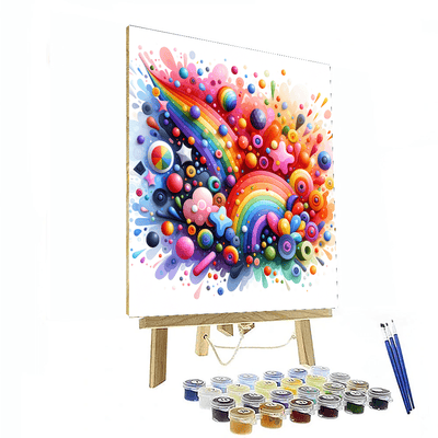 Joyful Rainbow Celebration Painting By Numbers Kit