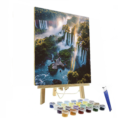 Iguazu Falls - Argentina And Brazil Numbered Painting Kits