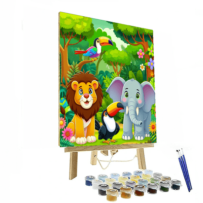 Colorful Wildlife Wonders Number Painting