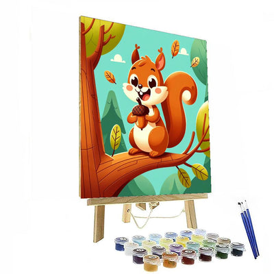 Happy Squirrel DIY Paint By Numbers