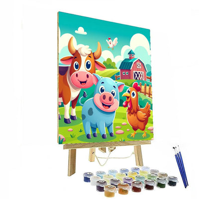 Adventure With Farm Animals DIY Paint By Numbers