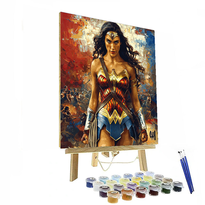 Gal Gadot: The Heroic Radiance Of Wonder Woman Paint By Numbers