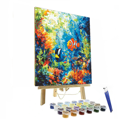 Nemo And Dory's Underwater Adventure - Disney Inspired Paint By Numbers Kits