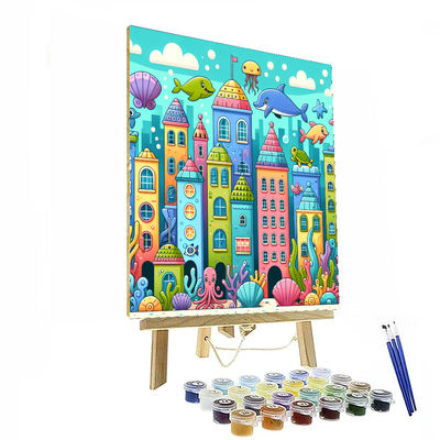 Underwater Cityscape Paint By Numbers Kits