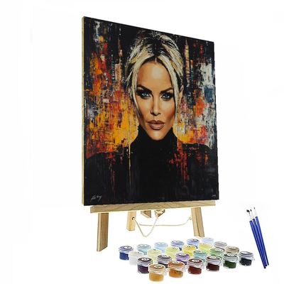 Charlize Theron: Elegance Amidst Atomic Fury Painting Number Kit