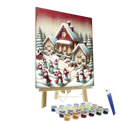 Festive Winter Scene Numbered Painting Kits