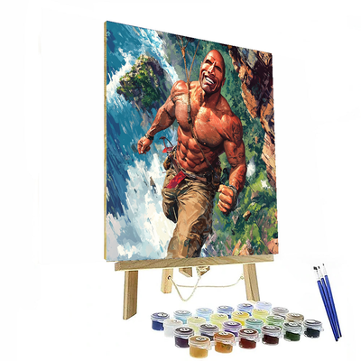 Dwayne Johnson: The Rock Solid Adventure Of Action Painting Number Kit