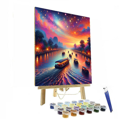 Sunset River Cruise Painting By Numbers Kit