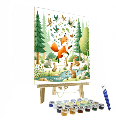 Frolicking Fox And Friends Paint By Numbers Kits