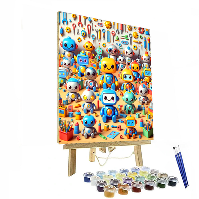 Funky Robot Workshop Paint By Numbers Kits