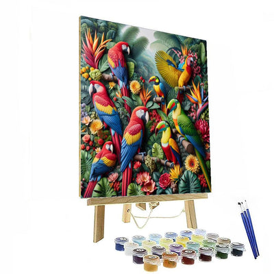 Vivid Tropical Fiesta Painting Number Kit